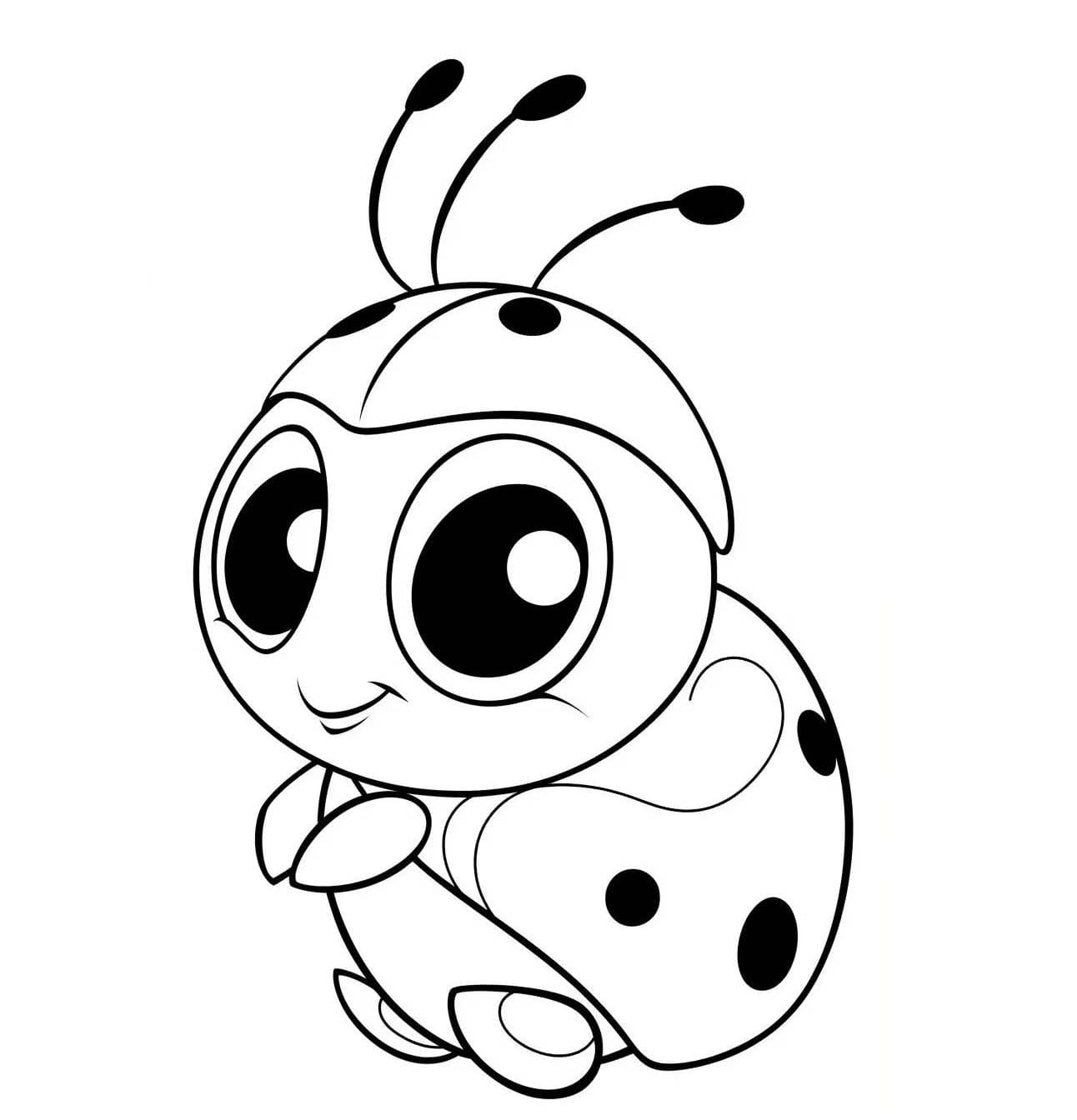 Dessin De Coccinelle Mignon coloring page