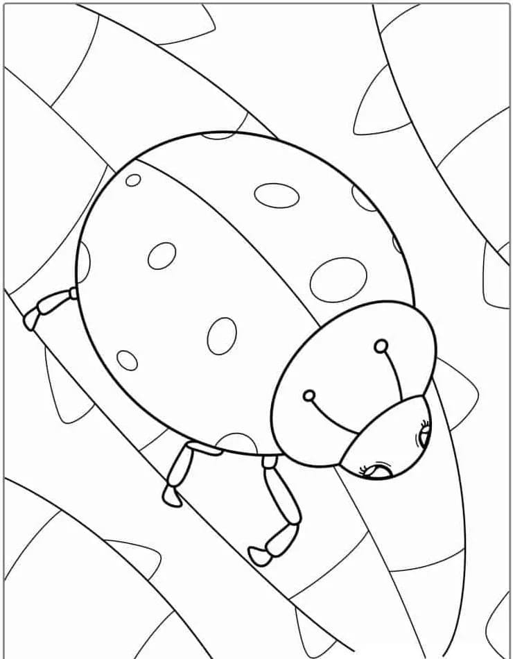 Dessin De Coccinelle Simple coloring page