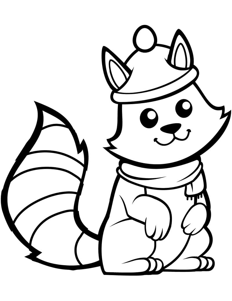 Dessin De Écureuils D’hiver coloring page