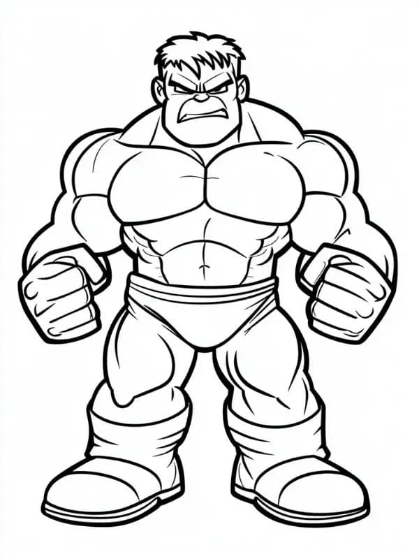 Dessin De Hulk Basique coloring page