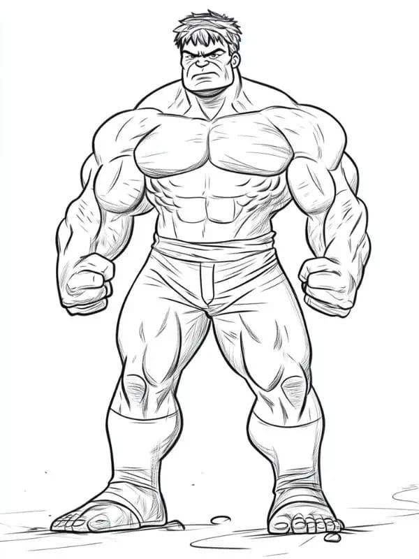 Dessin De Hulk Facile coloring page