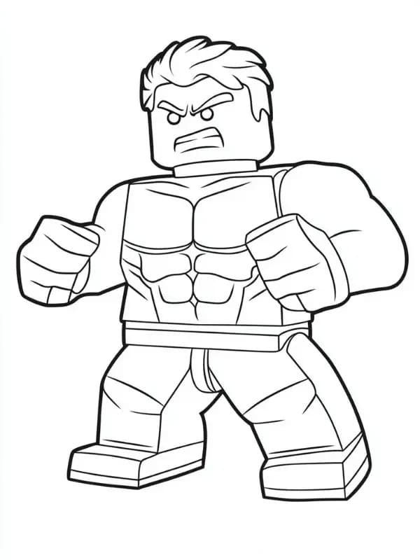 Dessin De Hulk Lego coloring page