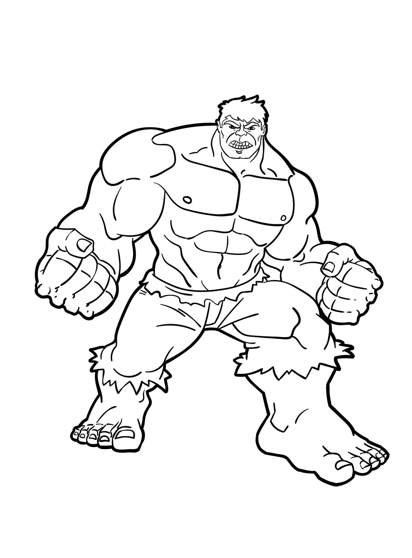 Dessin De Hulk Pour Enfant coloring page