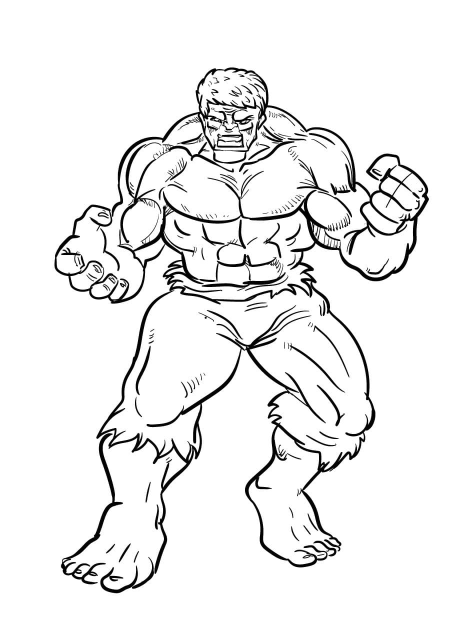 Dessin De Hulk Pour Les Enfants coloring page