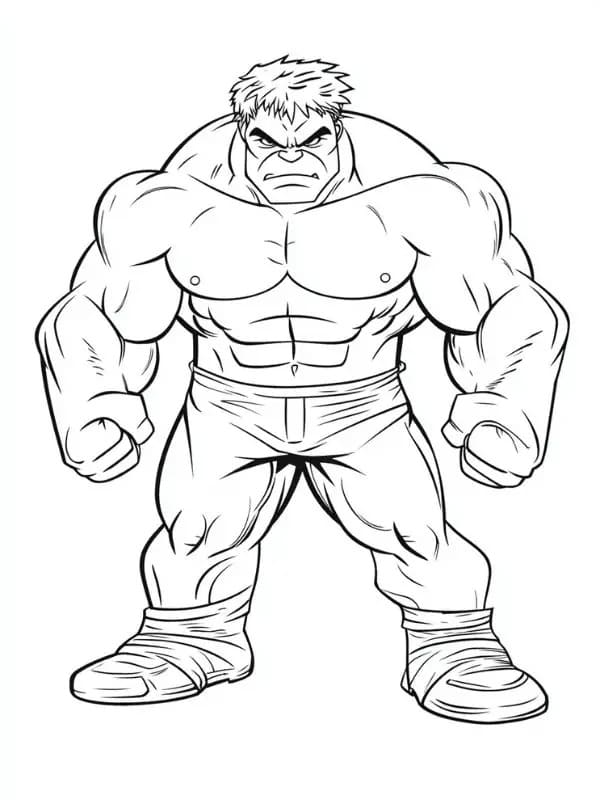 Dessin De Hulk Simple coloring page