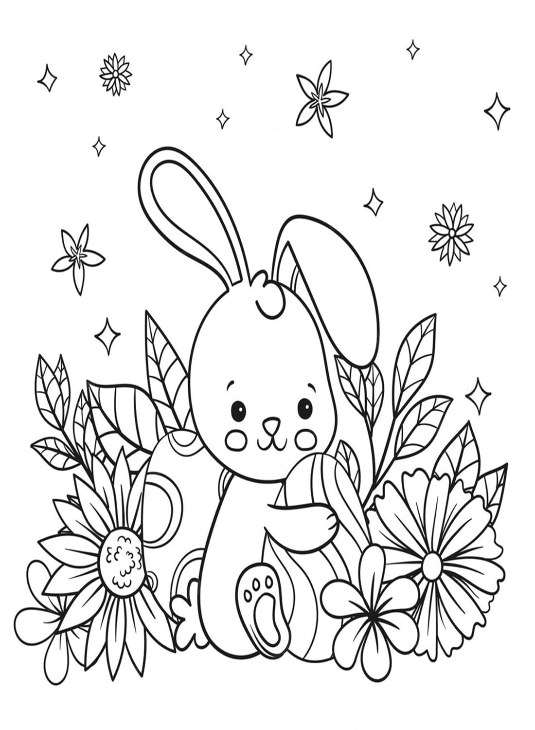 Coloriage Dessin De Lapin Animé