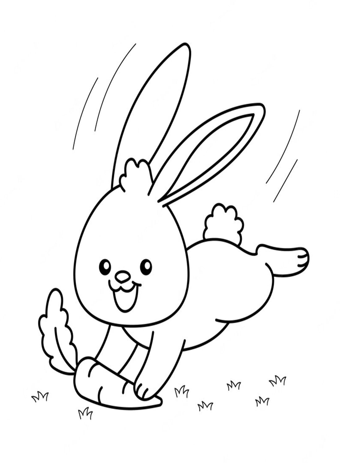 Coloriage Dessin De Lapin Mignon Basique