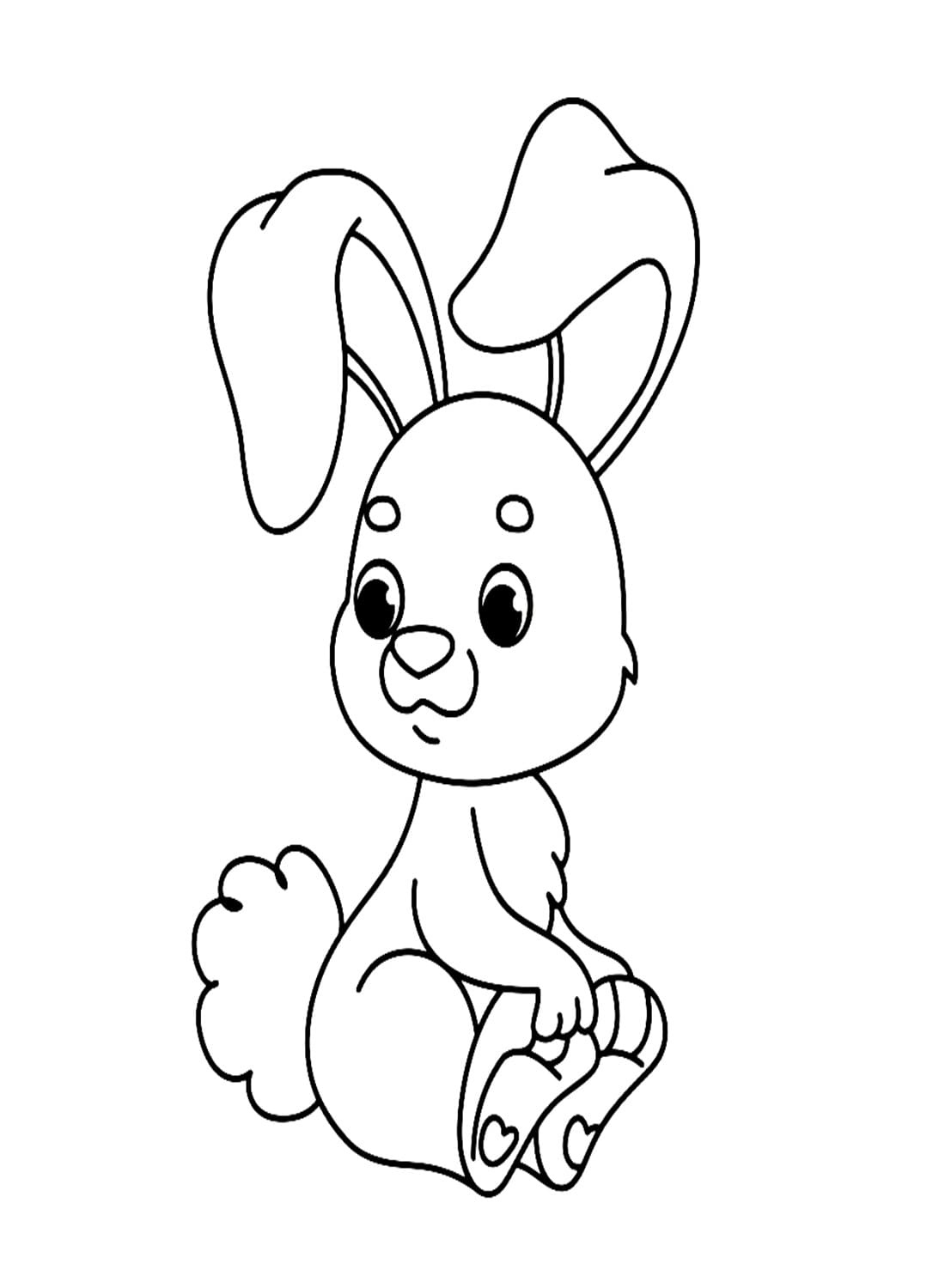 Dessin De Lapin Mignon Imprimable coloring page