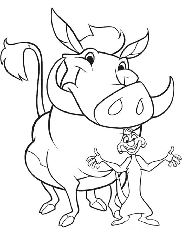 Disney Timon et Pumbaa coloring page