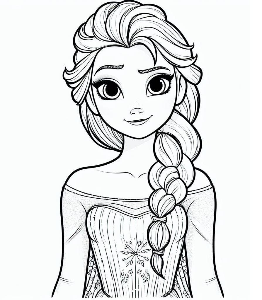 Coloriage Elsa Amicale
