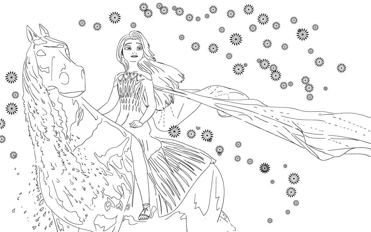 Coloriage Elsa Fantastique