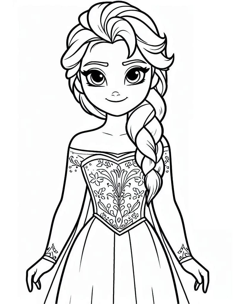 Coloriage Elsa Géniale