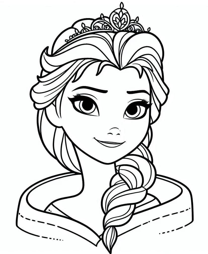 Coloriage Elsa Gratuit