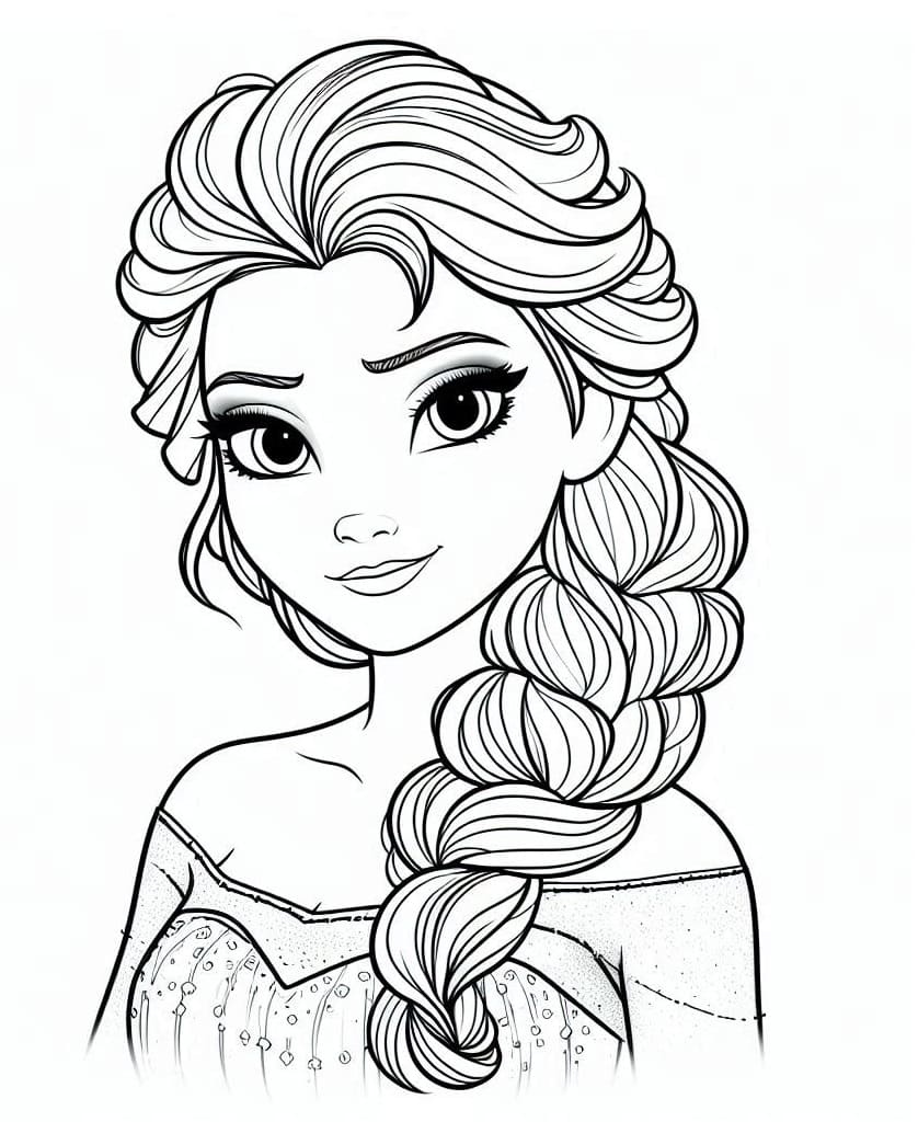 Coloriage Elsa Pour les Enfants