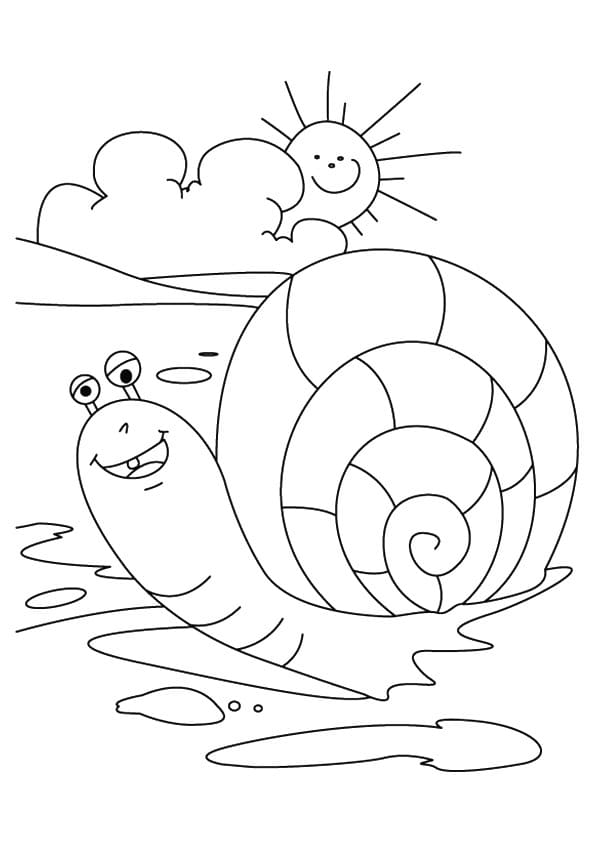 Escargot Gratuit pour Les Enfants coloring page