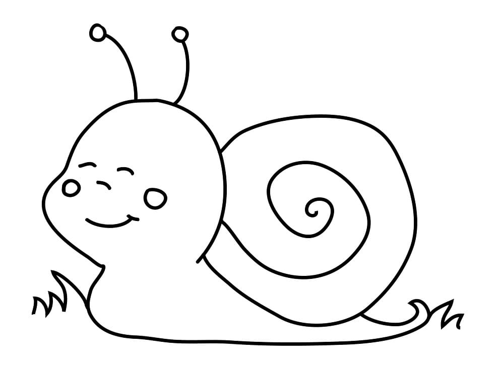 Escargot Mignon coloring page