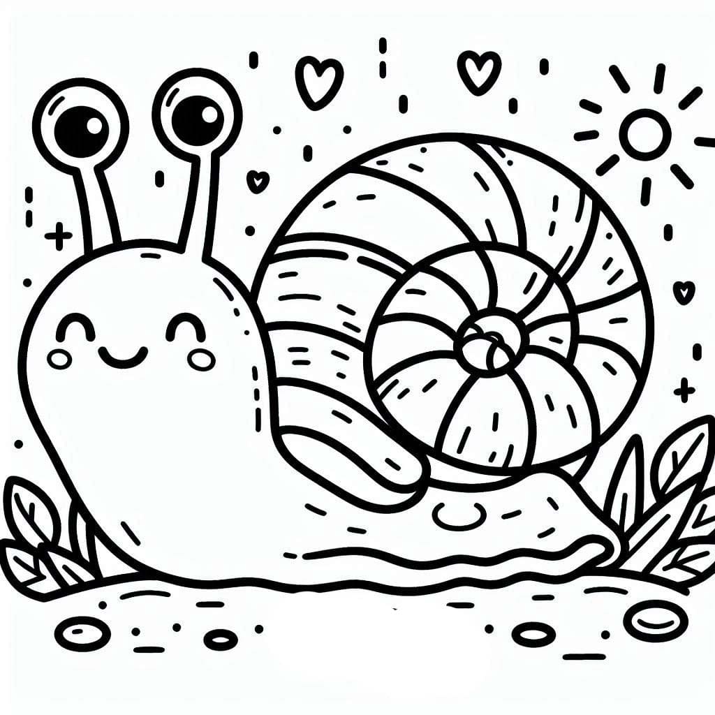 Escargot Pour Les Enfants De 2 An coloring page