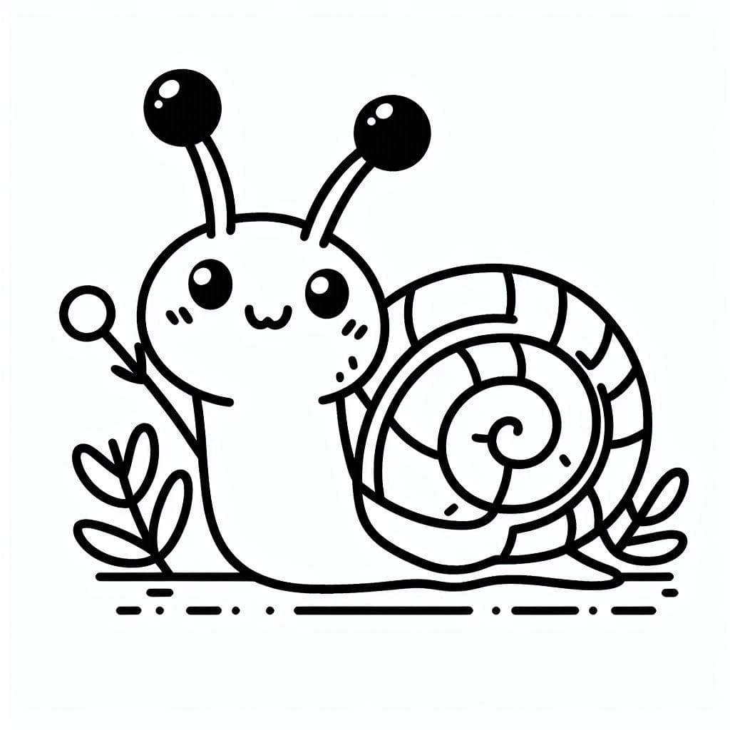 Escargot Pour Les Enfants De 3 An coloring page