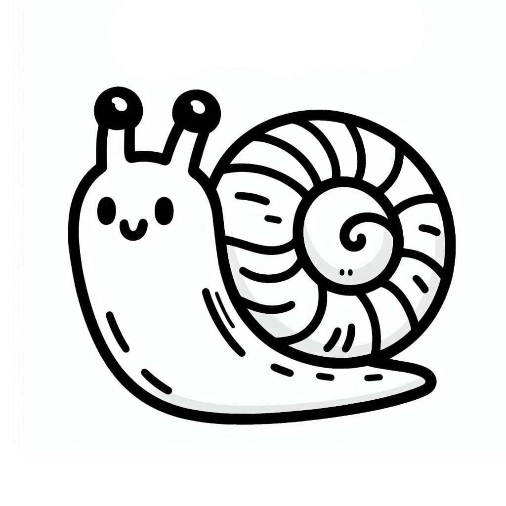 Escargot Pour Les Enfants De 6 An coloring page