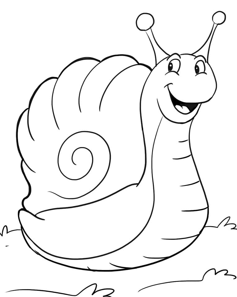 Escargot Souriant coloring page