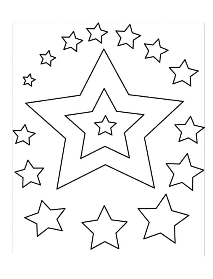 Coloriage Étoiles Pour Les Enfants