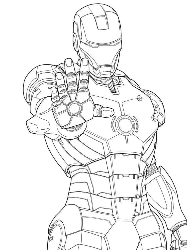 Génial Iron Man coloring page