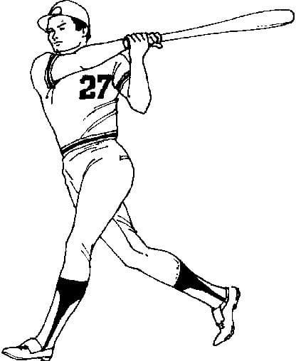 Génial Joueur de Baseball coloring page