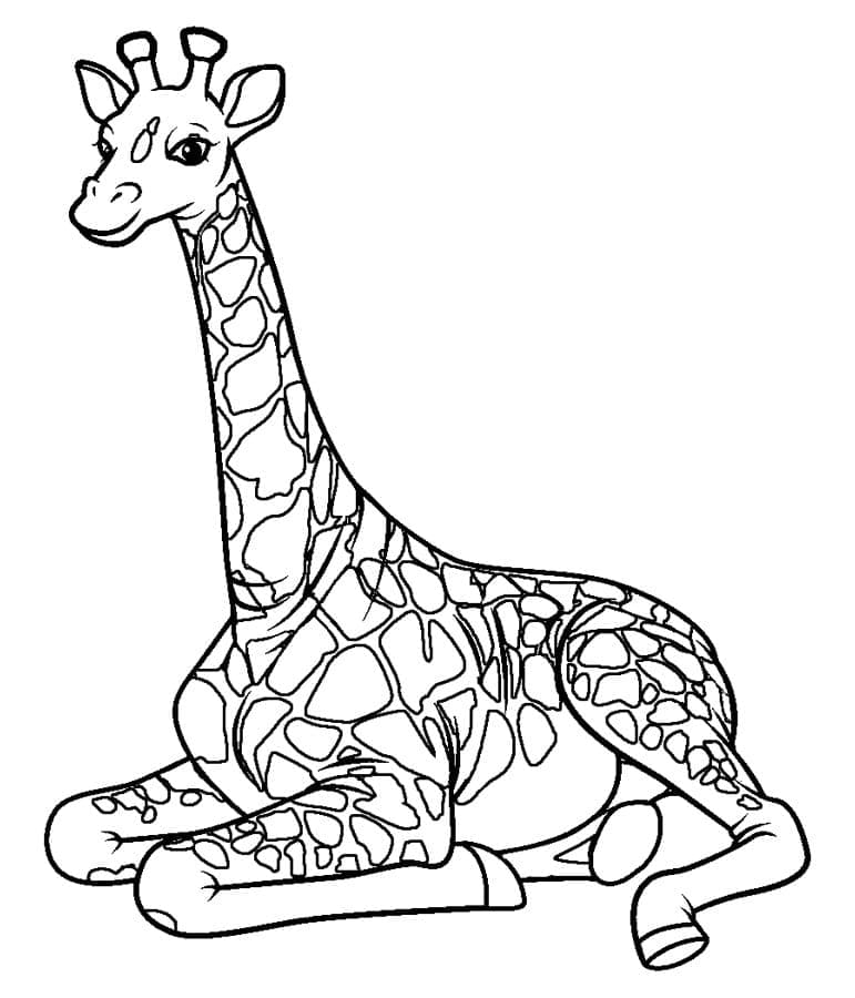 Coloriage Girafe 3