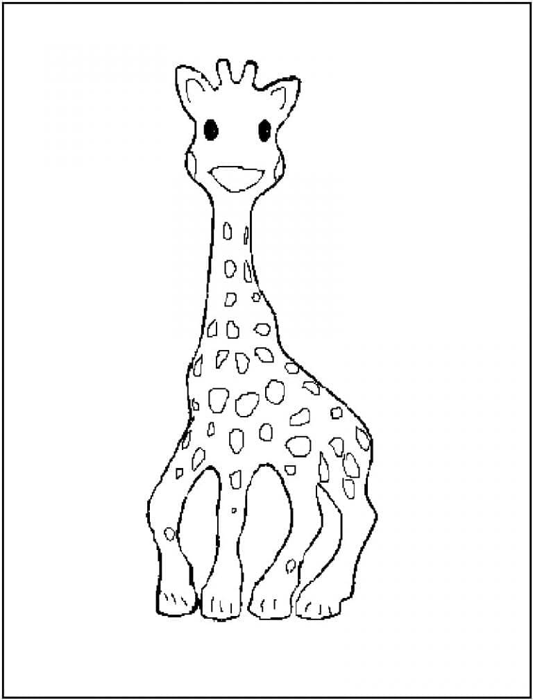 Coloriage Girafe 8