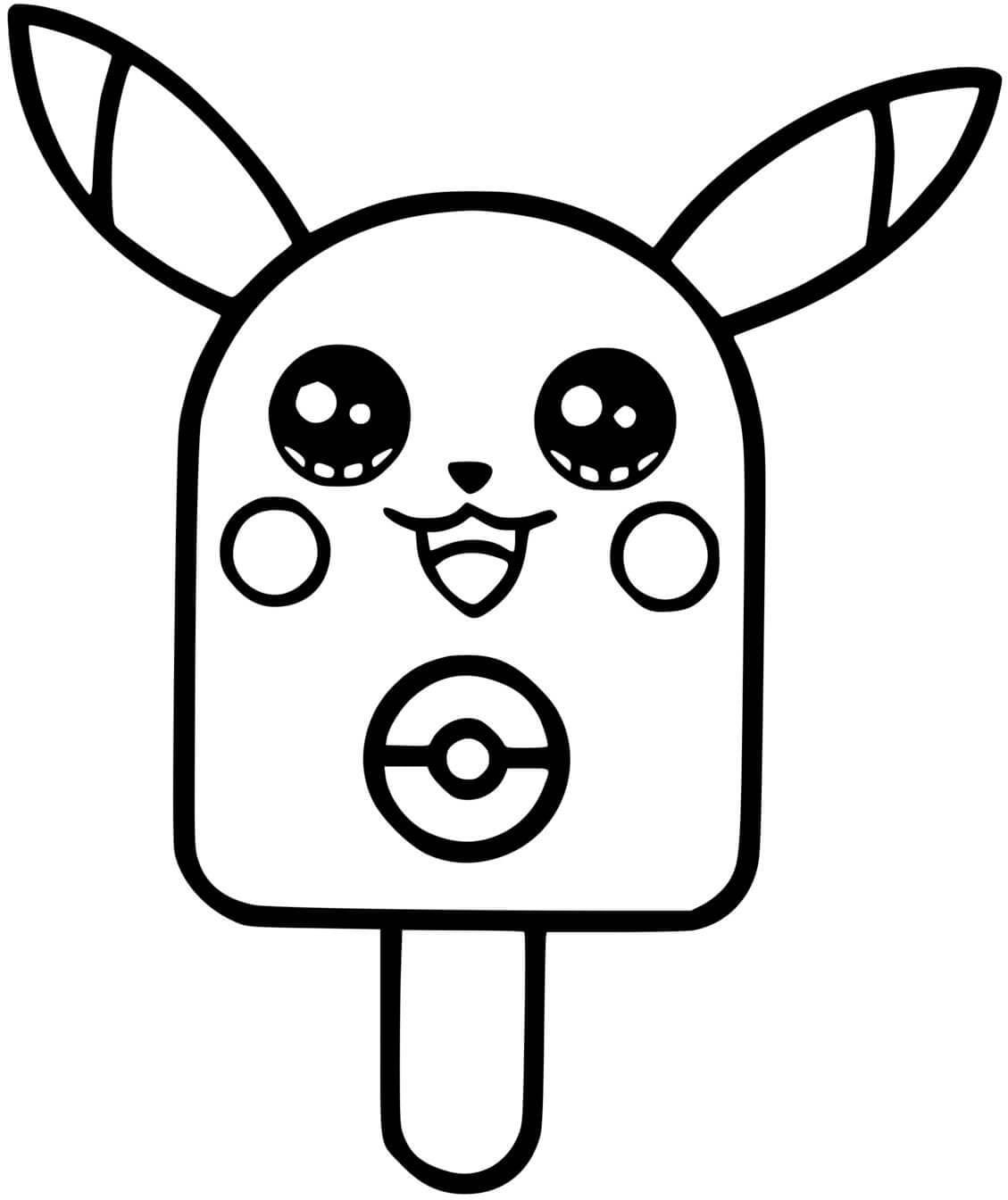 Glace Pikachu coloring page