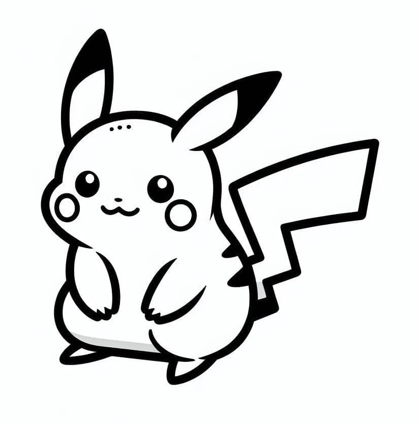 Gros Pikachu coloring page