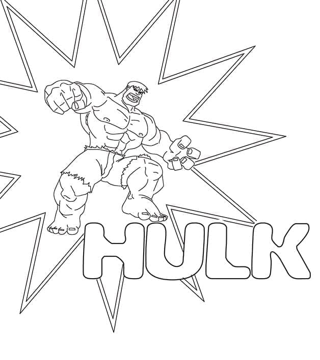 Coloriage Hulk de la Bande Dessinée