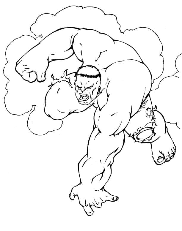 Coloriage Hulk du Dessin Animé