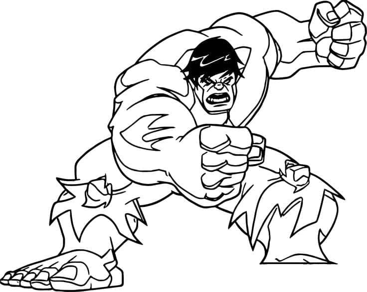 Hulk en Colère coloring page