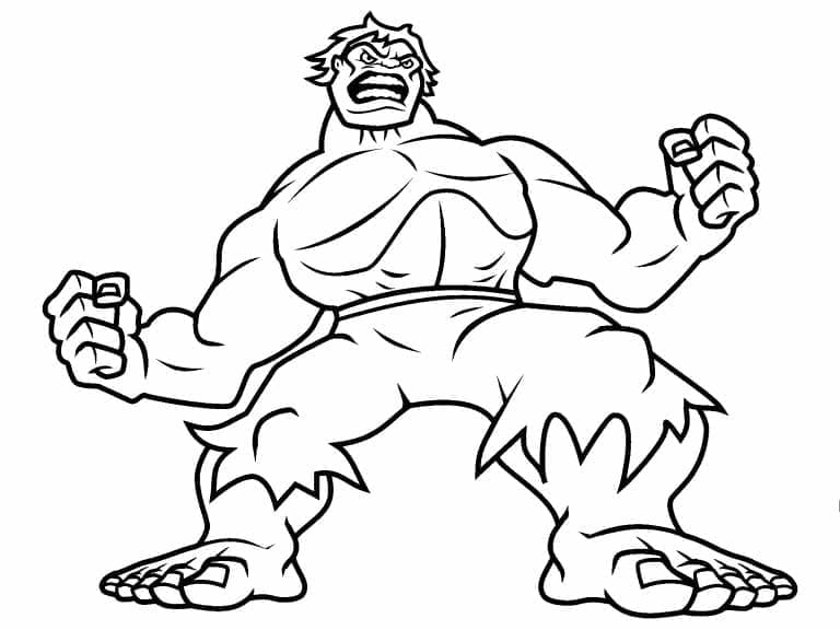 Hulk Très en Colère coloring page