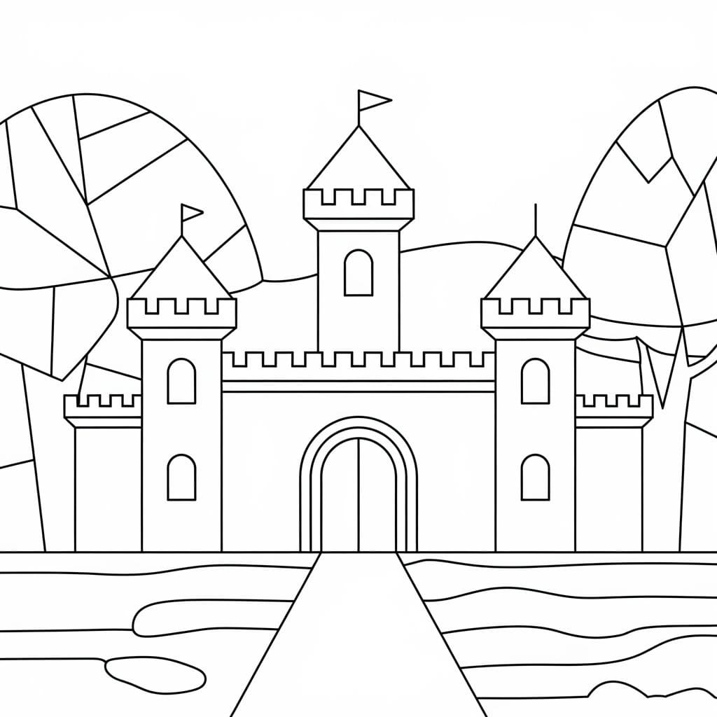 Imprimable Château coloring page