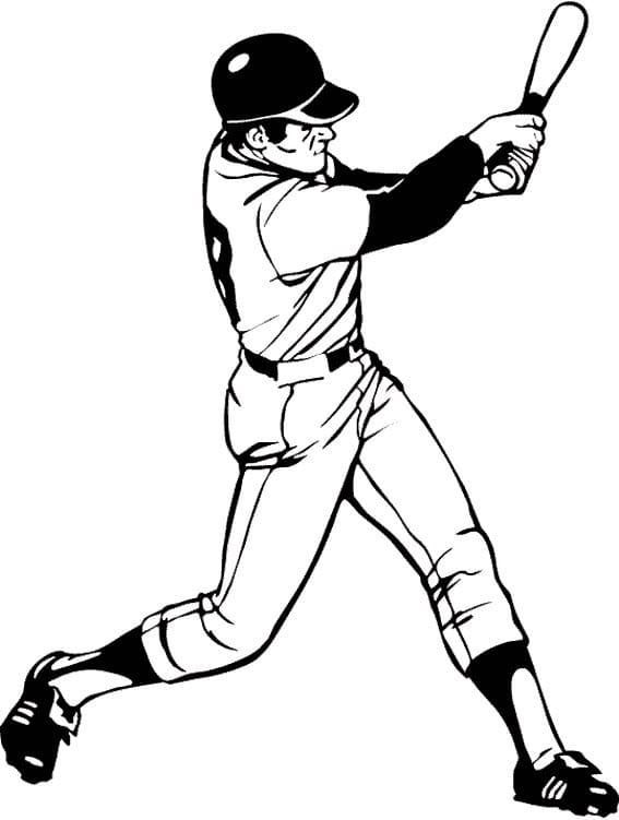Incroyable Joueur de Baseball coloring page