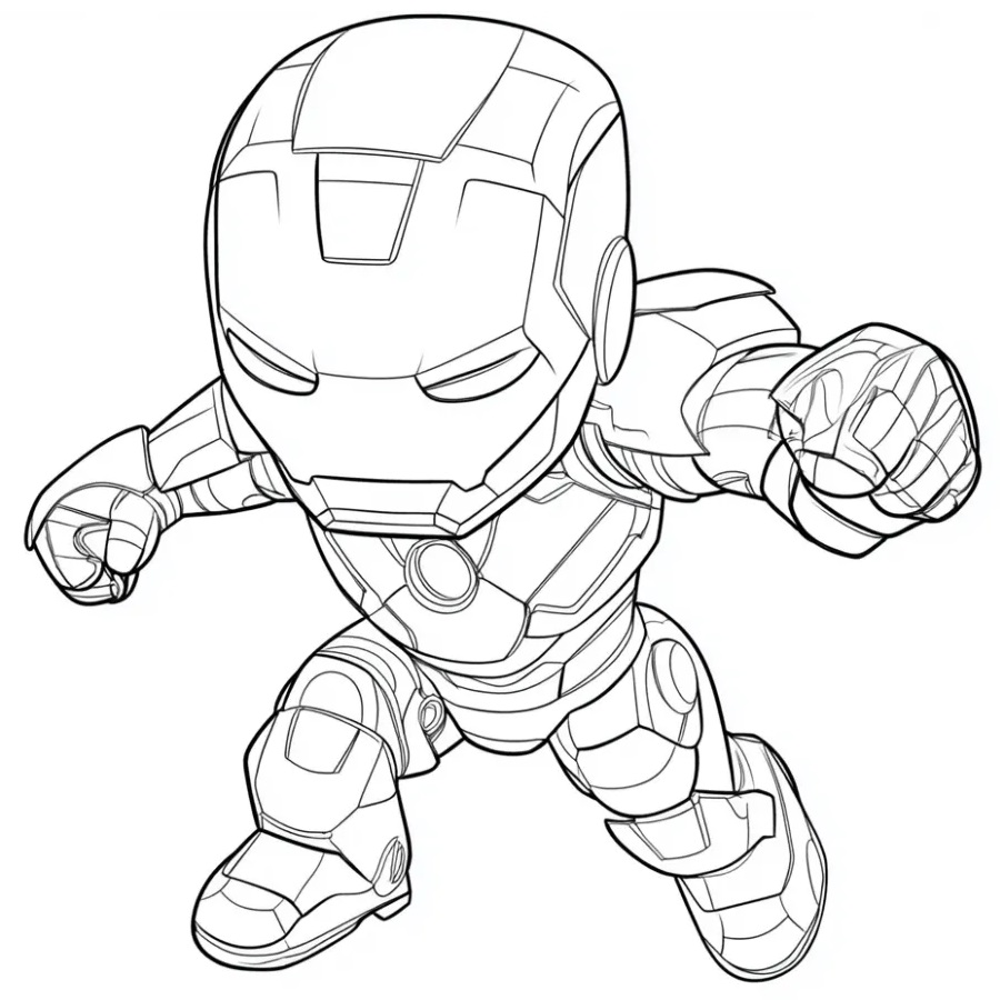 Coloriage Iron Man Avengers