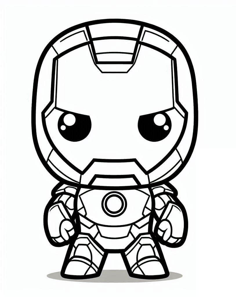Coloriage Iron Man Chibi