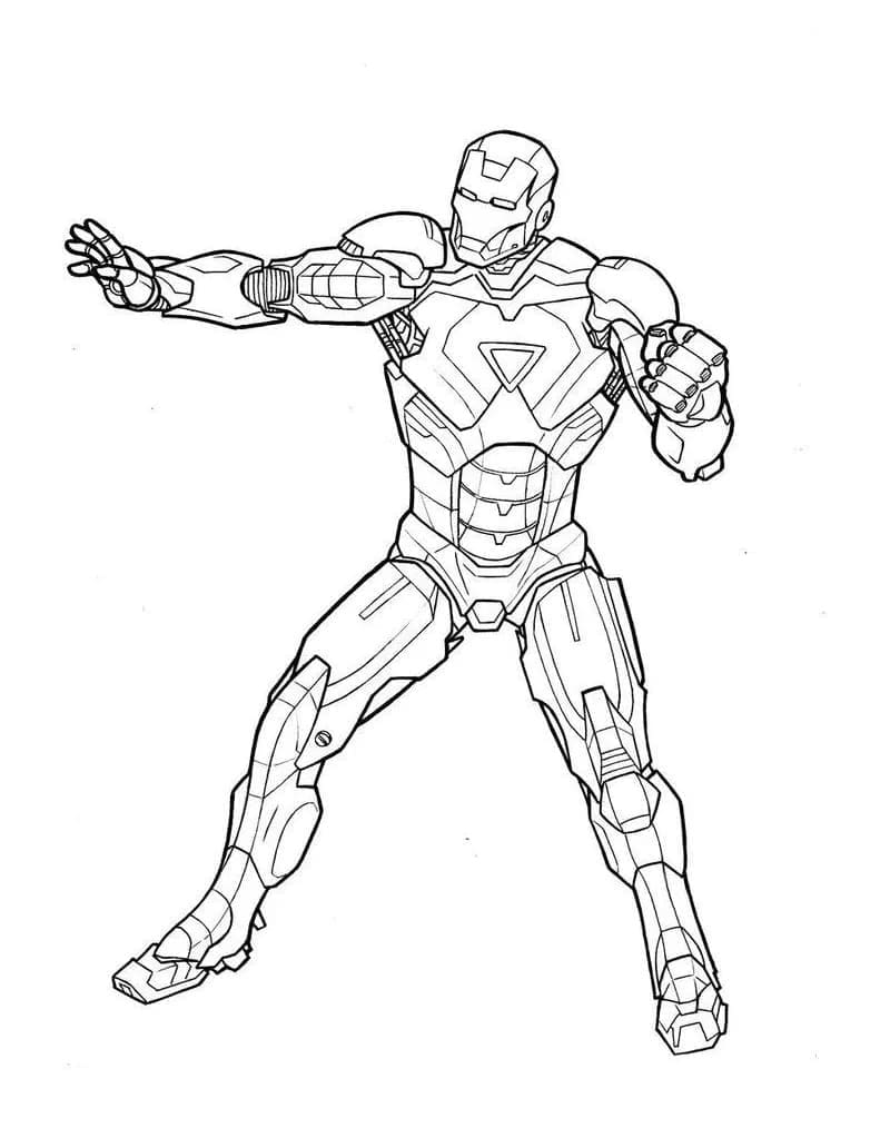 Iron Man Classique coloring page