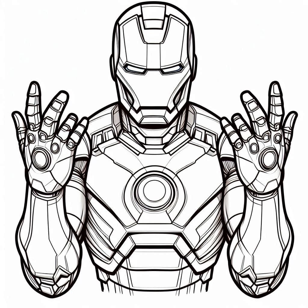 Coloriage Iron Man de Avengers