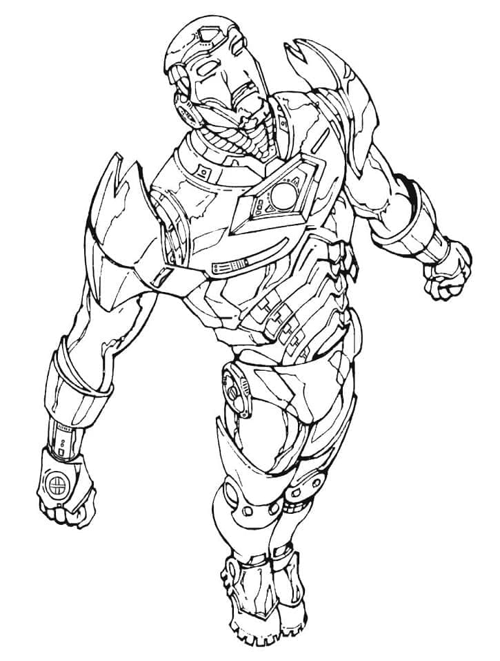 Iron Man de la Bande Dessinée coloring page