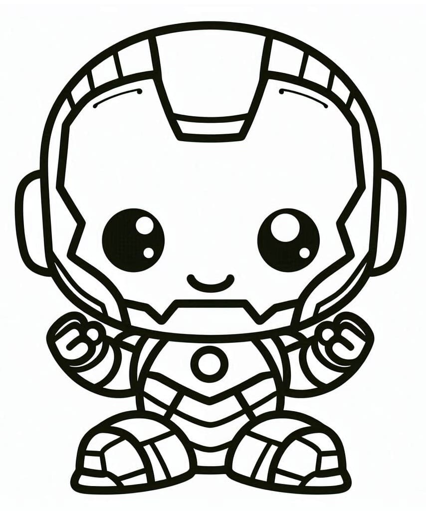 Coloriage Iron Man Kawaii