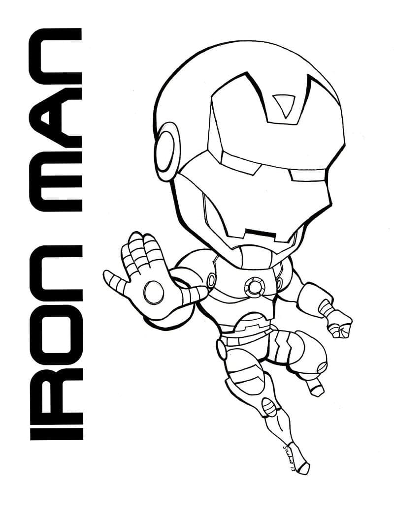 Iron Man Mignon coloring page