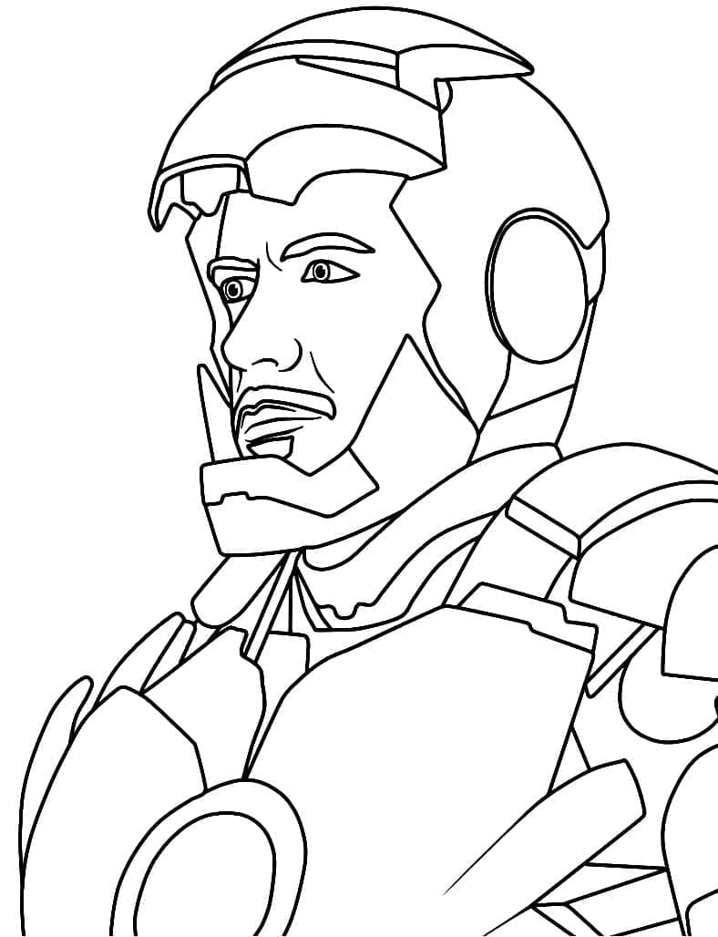 Coloriage Iron Man Tony Stark