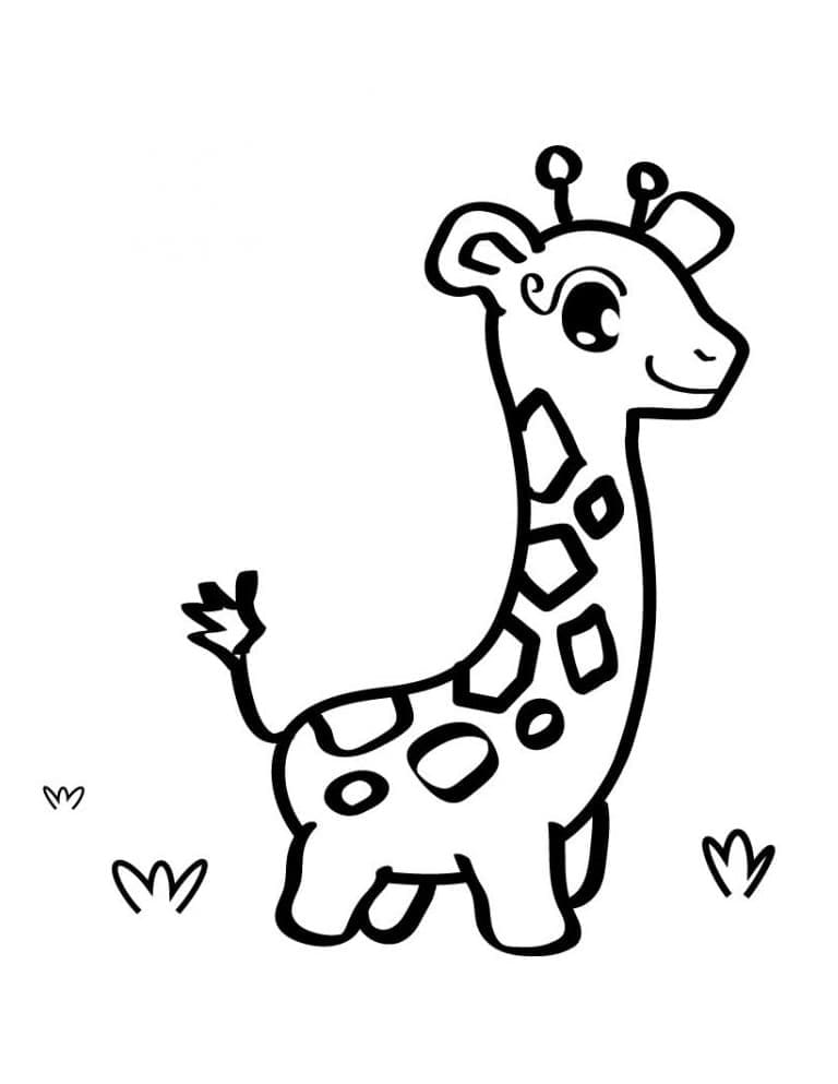 Coloriage Jolie Girafe Gratuite