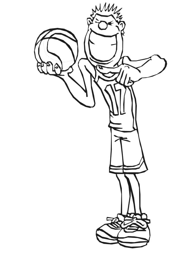 Joue au Basketball coloring page