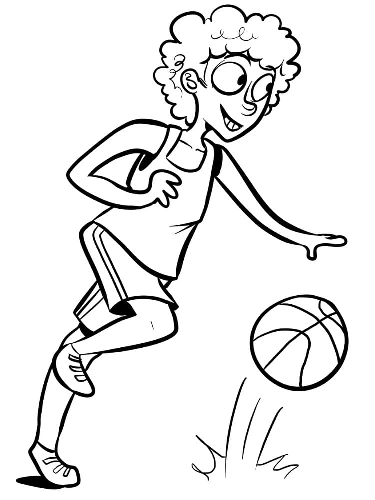Jouer au Basket coloring page