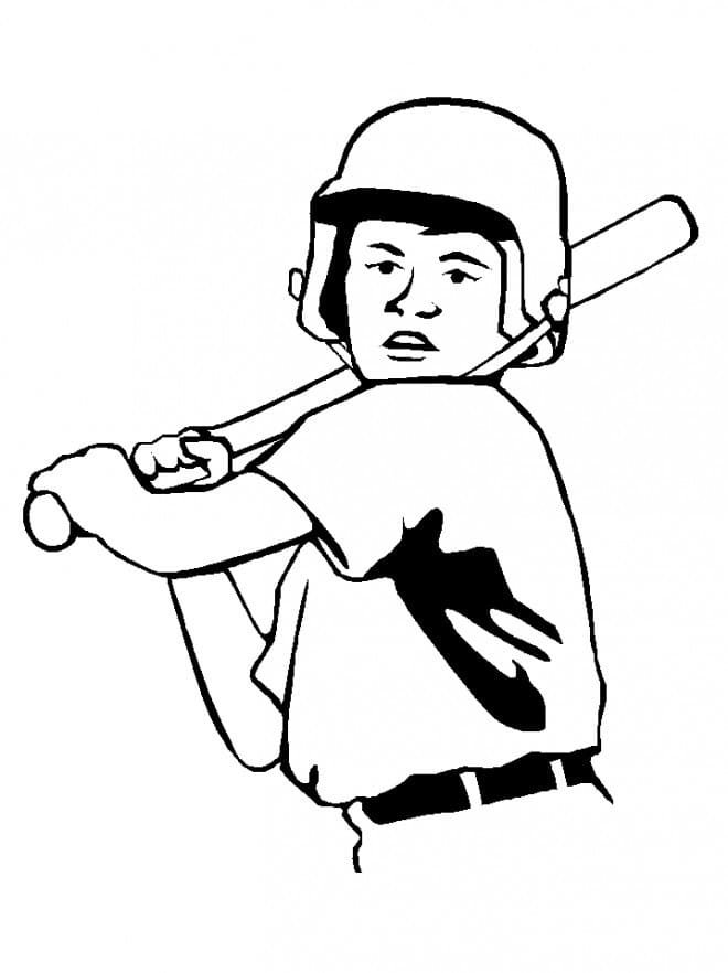 Joueur de Baseball Gratuit coloring page