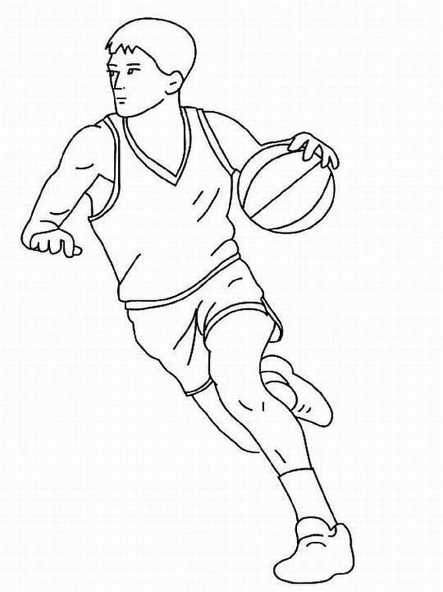 Joueur de Basketball Gratuit coloring page